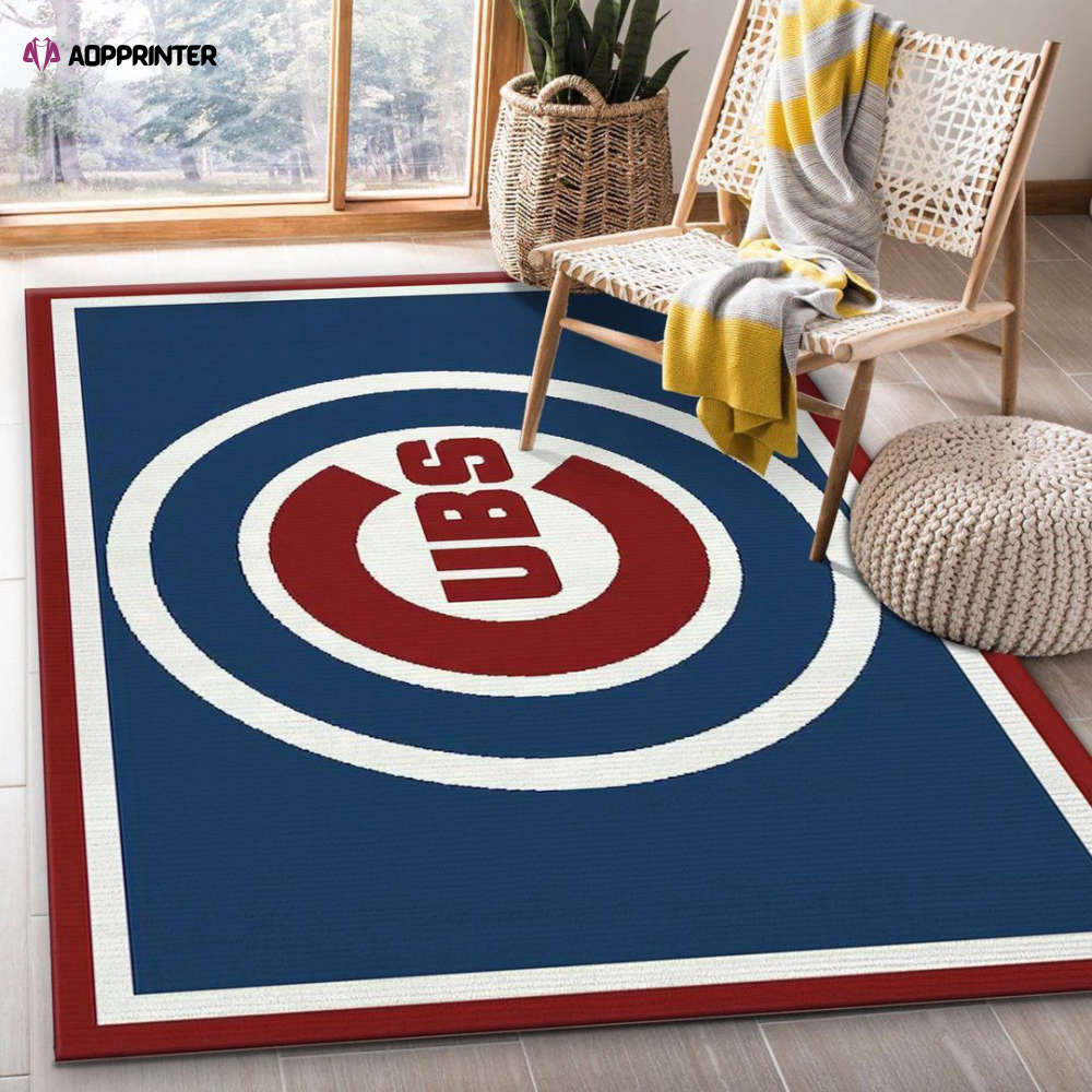 chicago cubs imperial spirit rug living room floor decor fan gifts 3