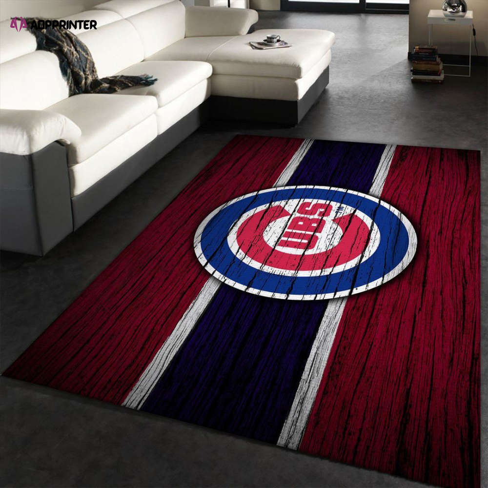 chicago cubs rug living room floor decor fan gifts 33