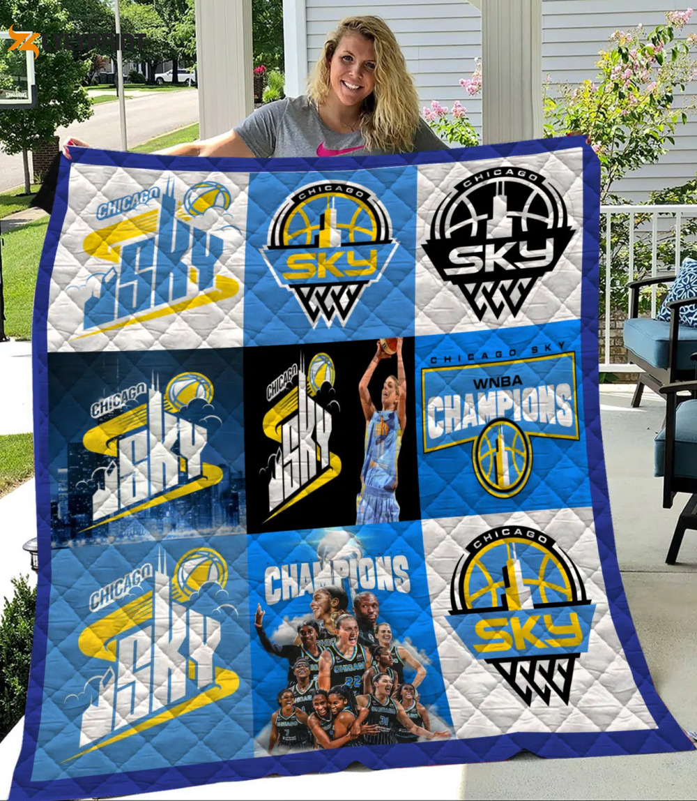 chicago sky quilt blanket for fans home decor gift 2