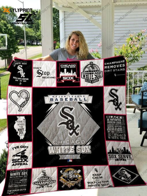 chicago white sox 2 quilt blanket for fans home decor gift