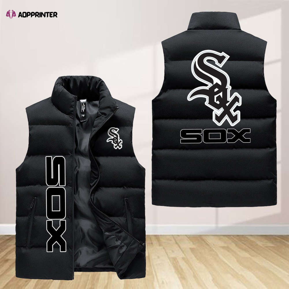 chicago white sox sleeveless puffer jacket custom for fans spj0381