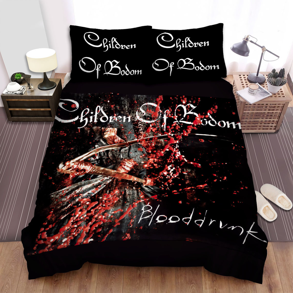 children of bodom music band blooddrunk album cover bed sheets spread comforter duvet cover bedding sets g5eek