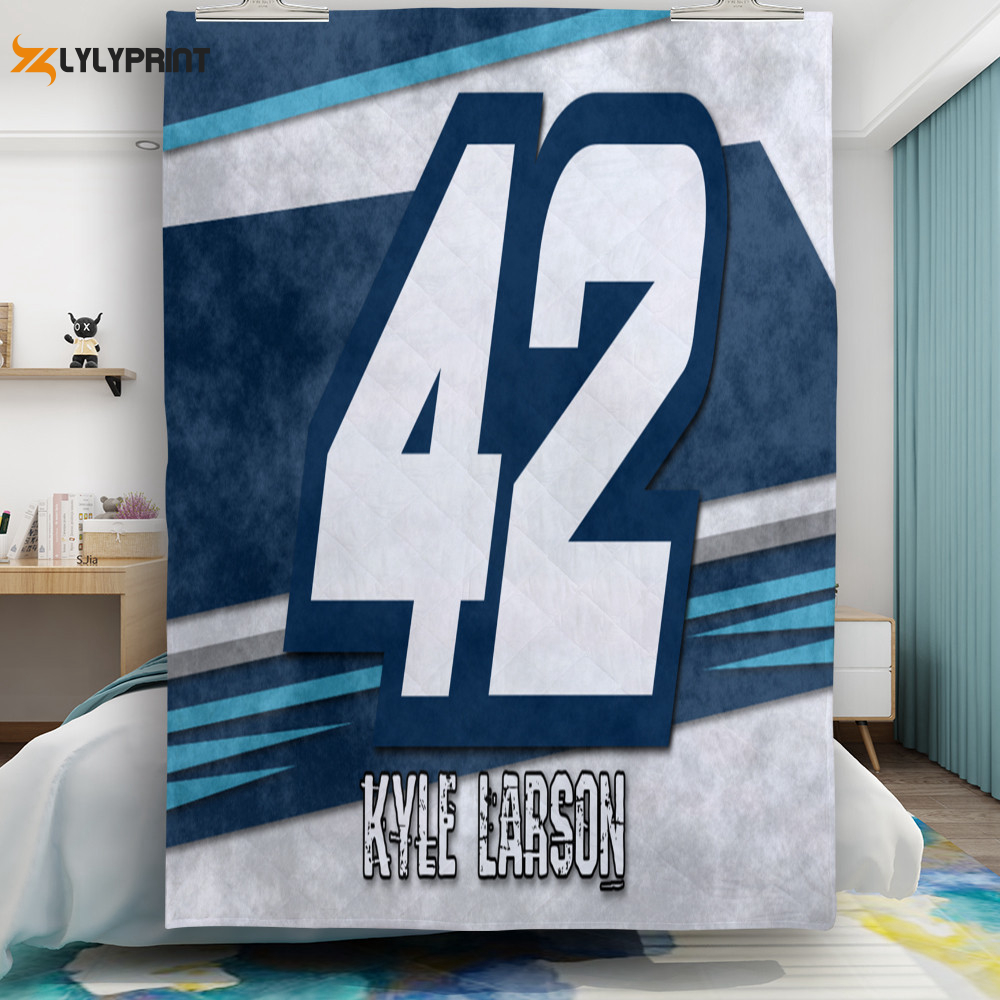 chip ganassi racing kyle larson 42 gift for fan 3d full printing quilt home decor 2024 gifts