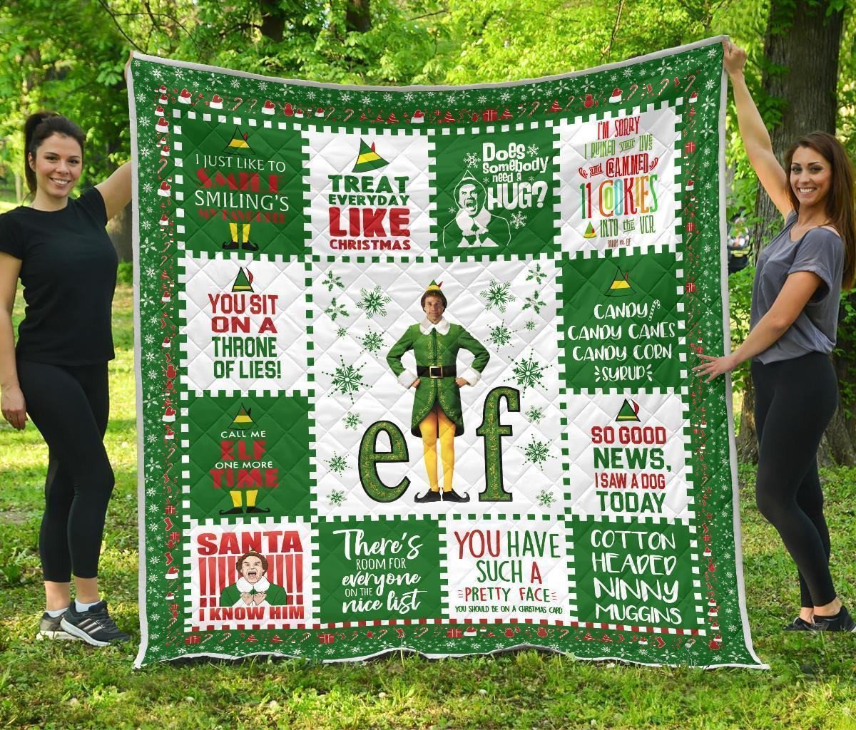 christmas elf quilt blanket funny xmas gift idea oo8vm