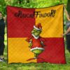 christmas premium quilt grinchffindor grinch hogwarts gryffindor red yellow quilt blanket ivkzn