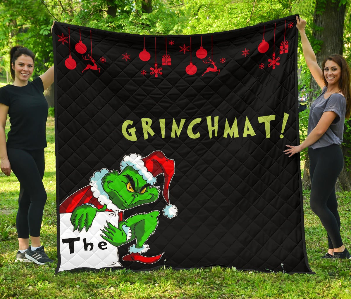 christmas premium quilt grinchmat grinch stealing xmas artwork quilt blanket 1gzc7