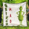 christmas premium quilt grumpy grinch mad xmas sweet background quilt blanket e74ux