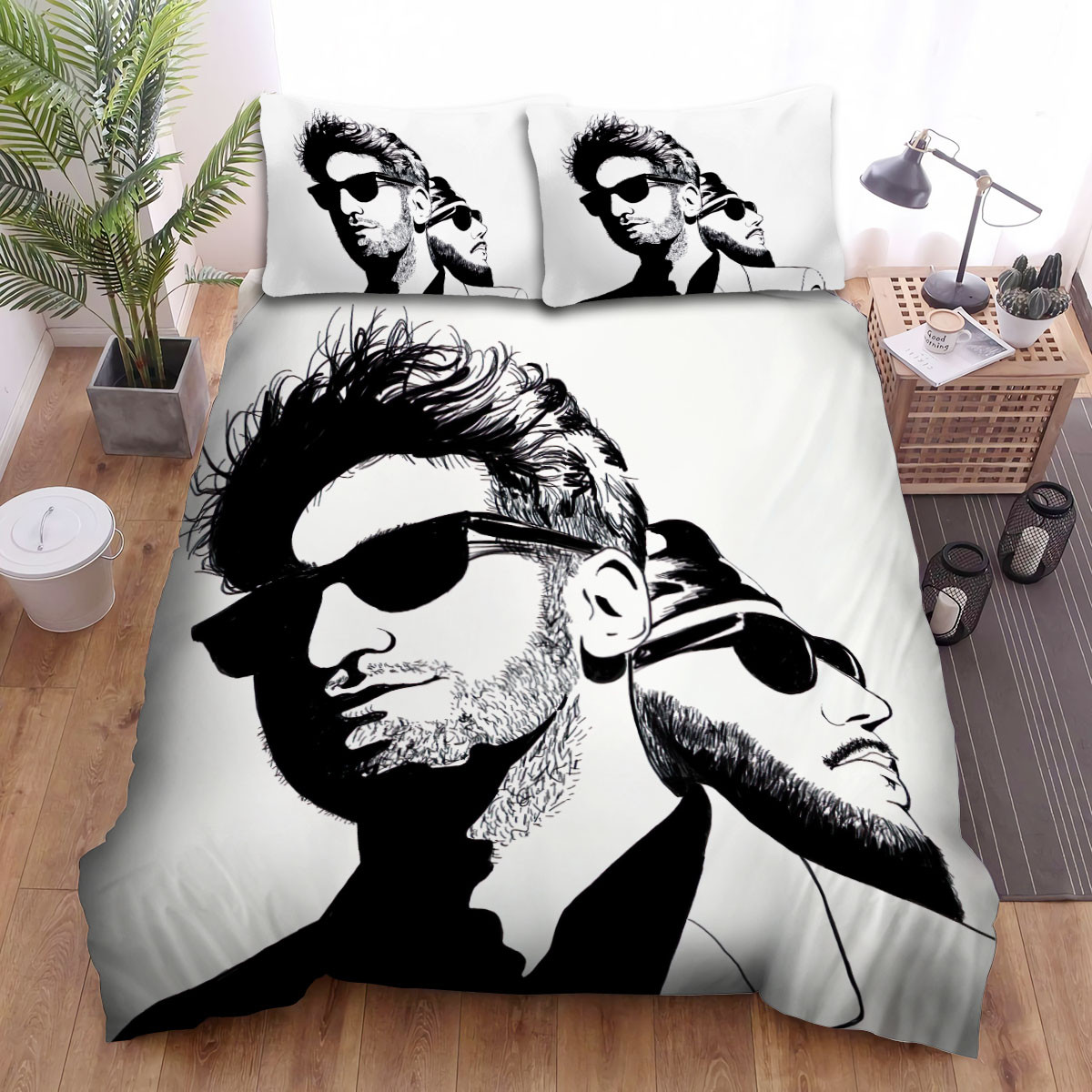 chromeo music portrait drawings duvet cover bedroom sets comfortable bedding sets 8fzsv