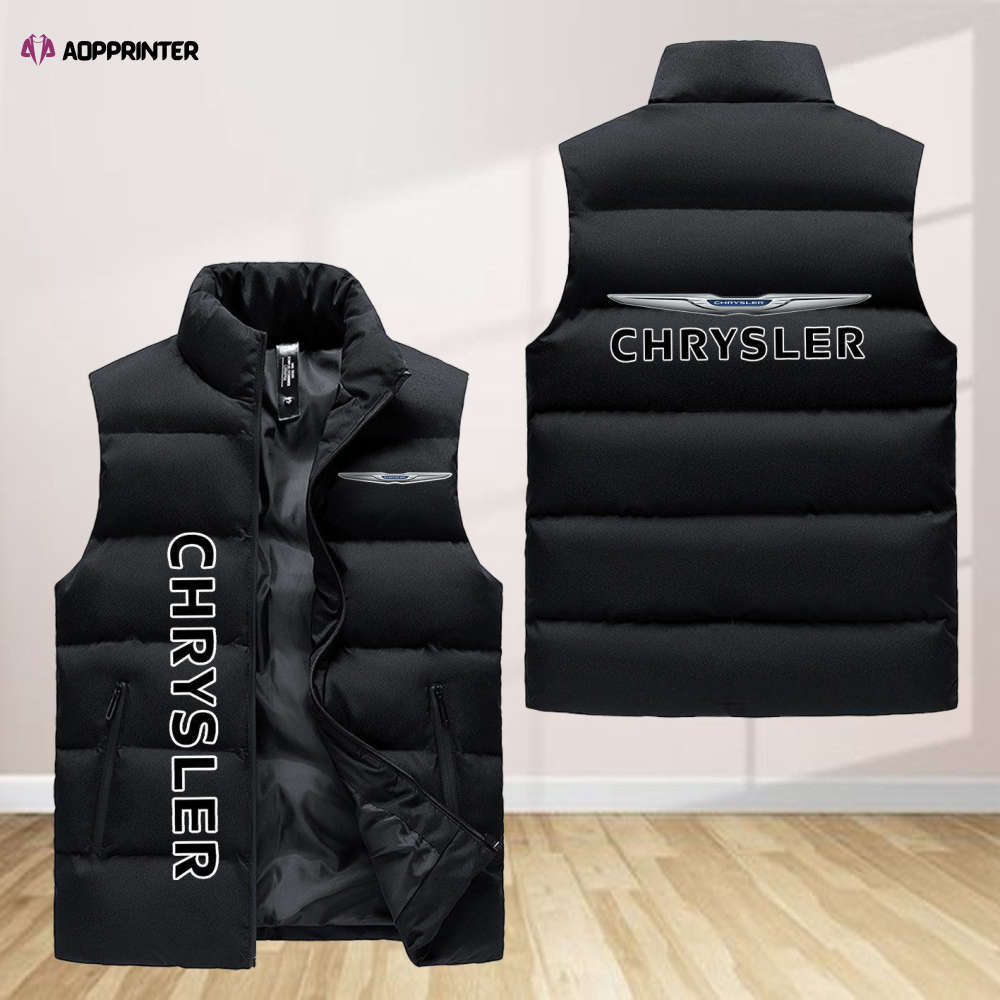 chrysler sleeveless puffer jacket custom for fans gifts