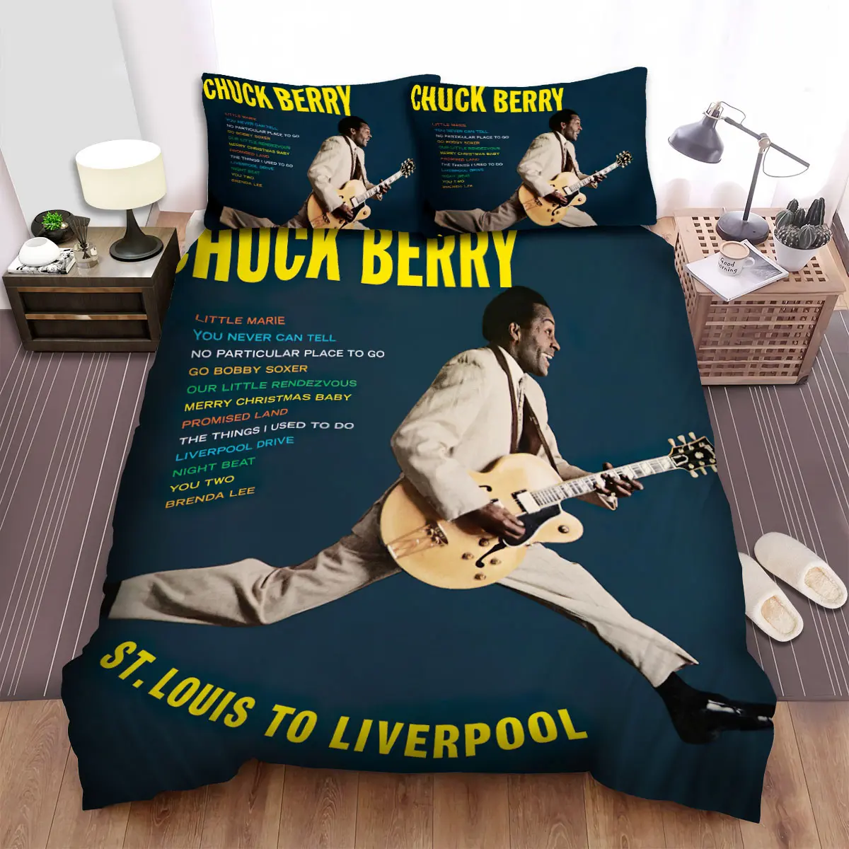 chuck berry bed sheets spread comforter duvet cover bedding sets yigd4