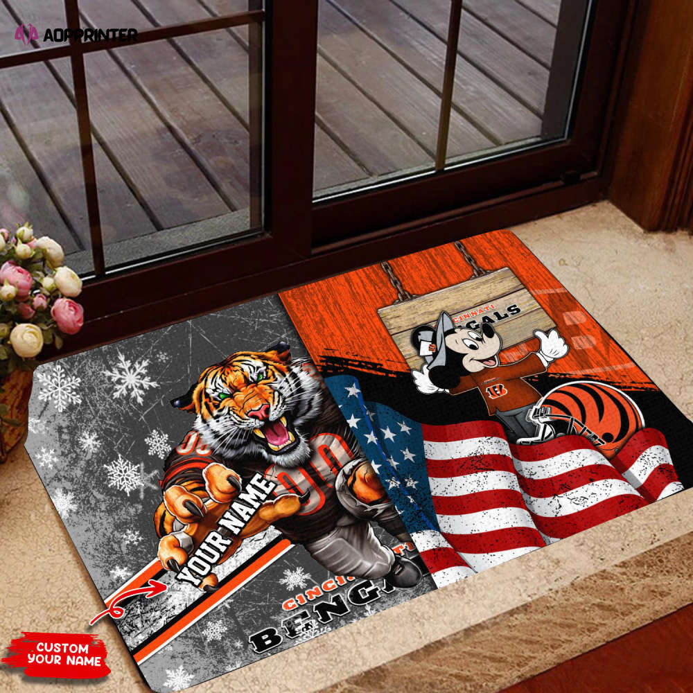 cincinnati bengals personalized doormat best gift for home decor