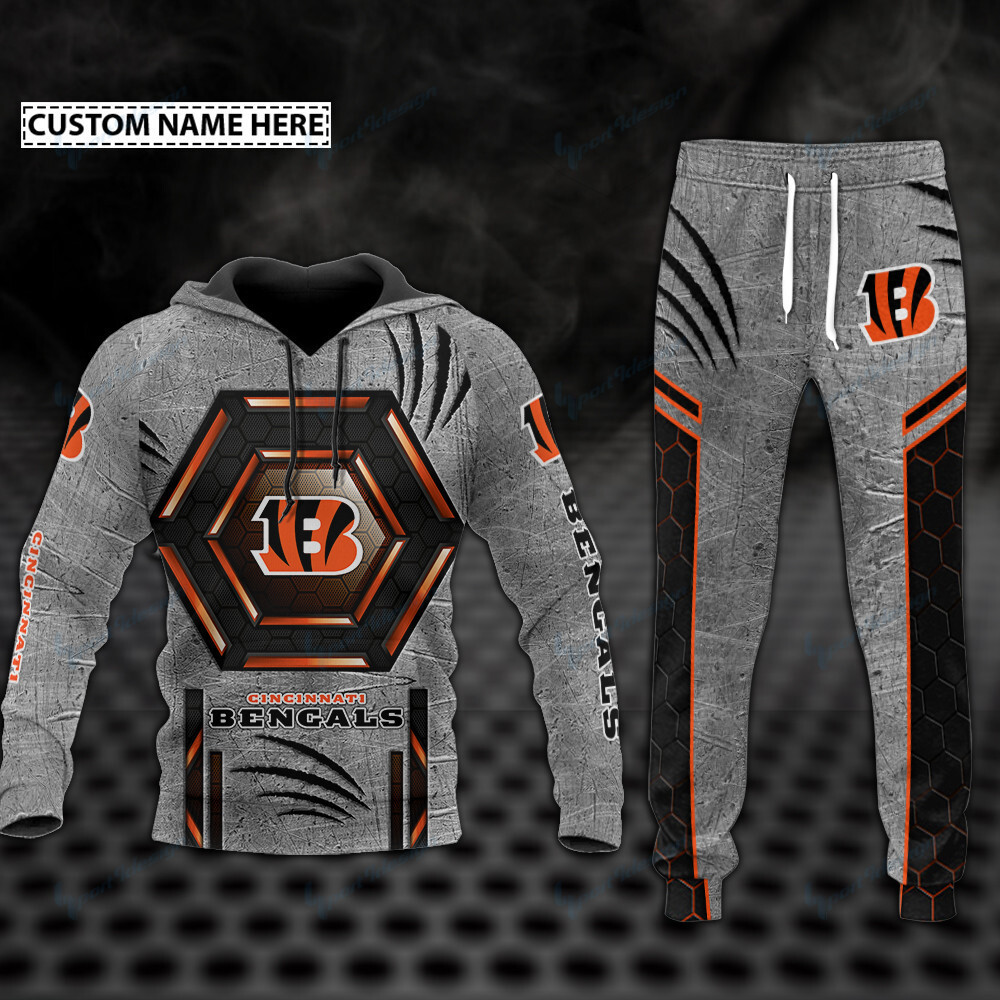 cincinnati bengals personalized hoodie and jogger set bg850 lg8sf