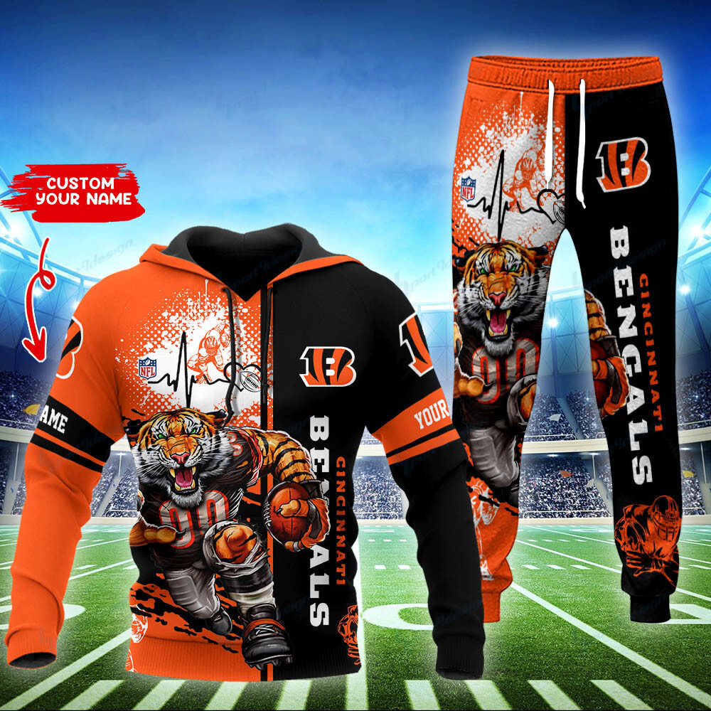 cincinnati bengals personalized hoodie and jogger set hoodie bg857 zyhgi