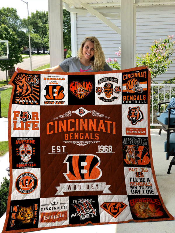 cincinnati bengals premium quilt bg95 xepjb