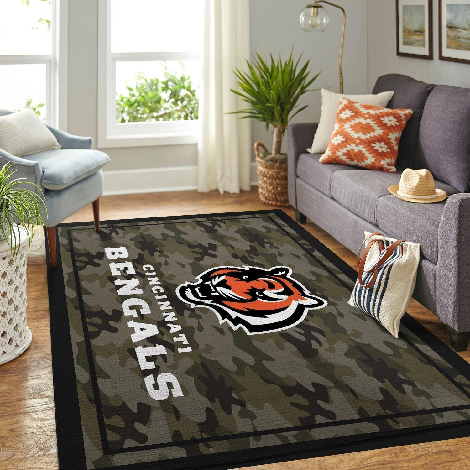 cincinnati bengals rectangle rug 76 wtefp