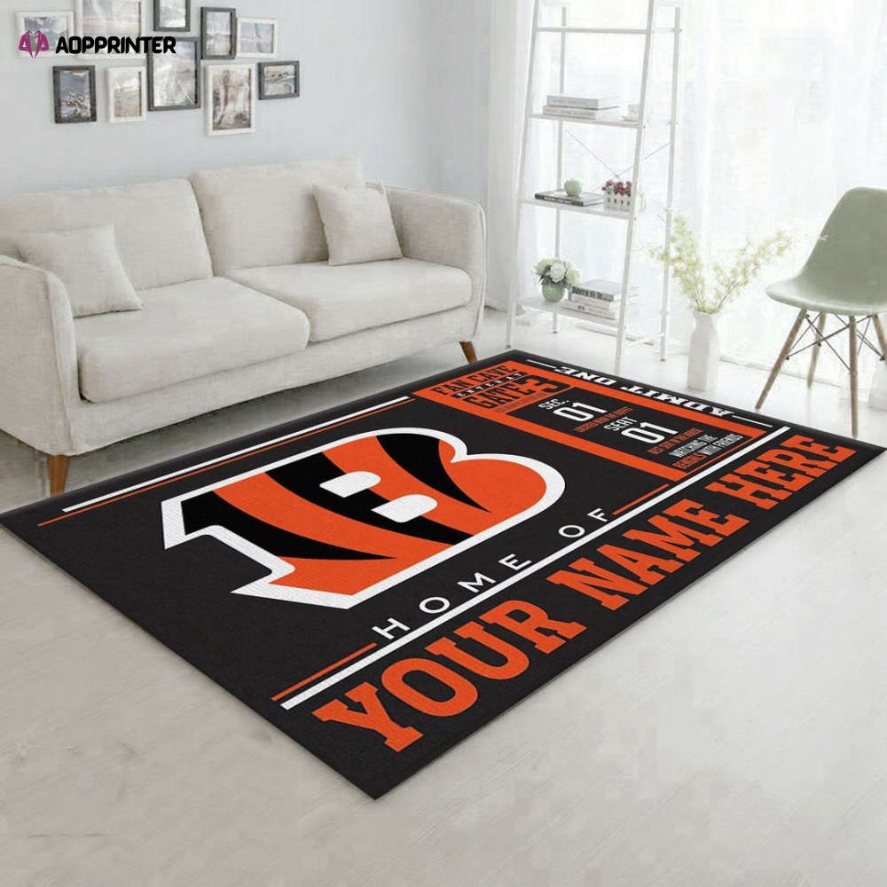 cincinnati bengals rug living room floor decor fan gifts 3