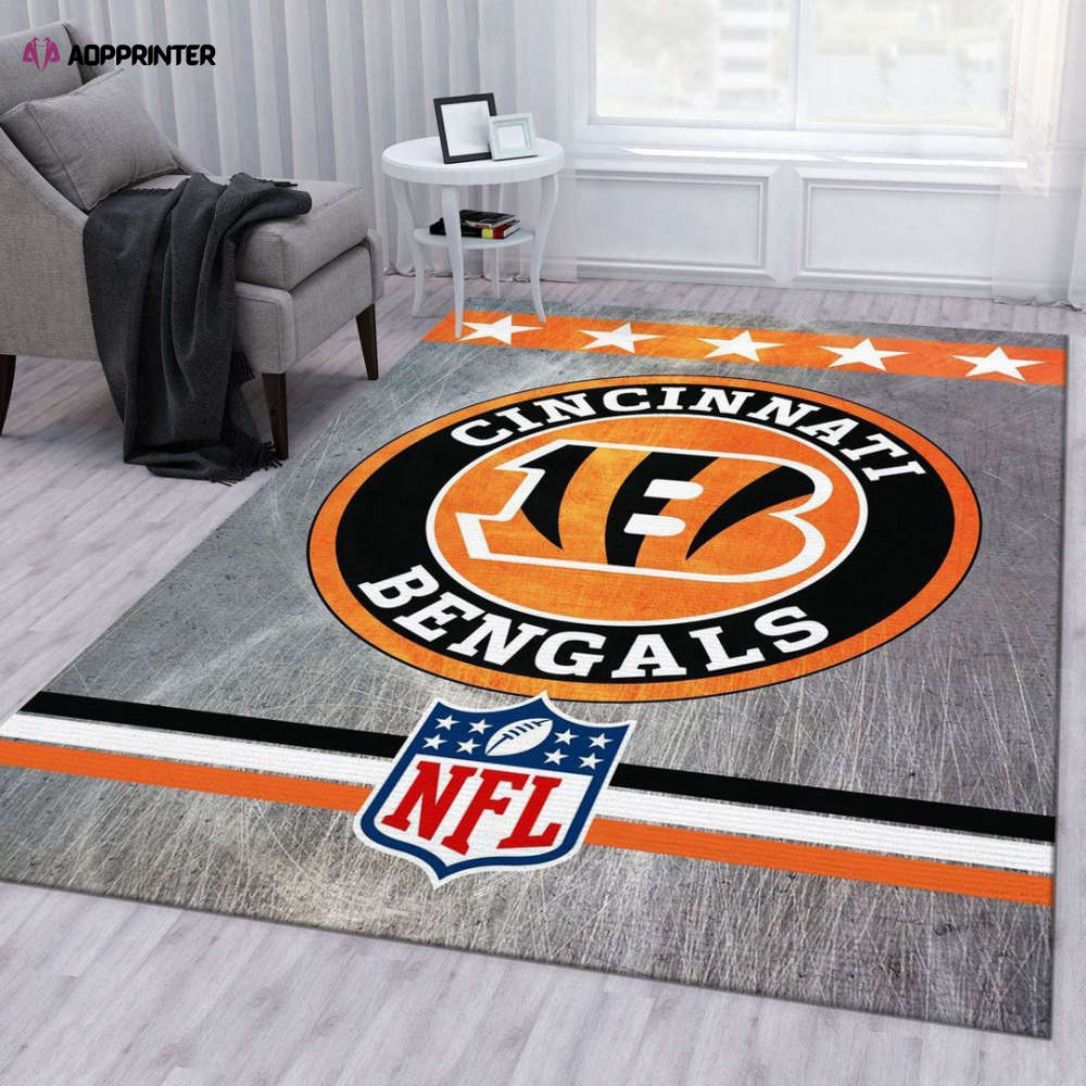 cincinnati bengals rug living room floor decor fan gifts 53