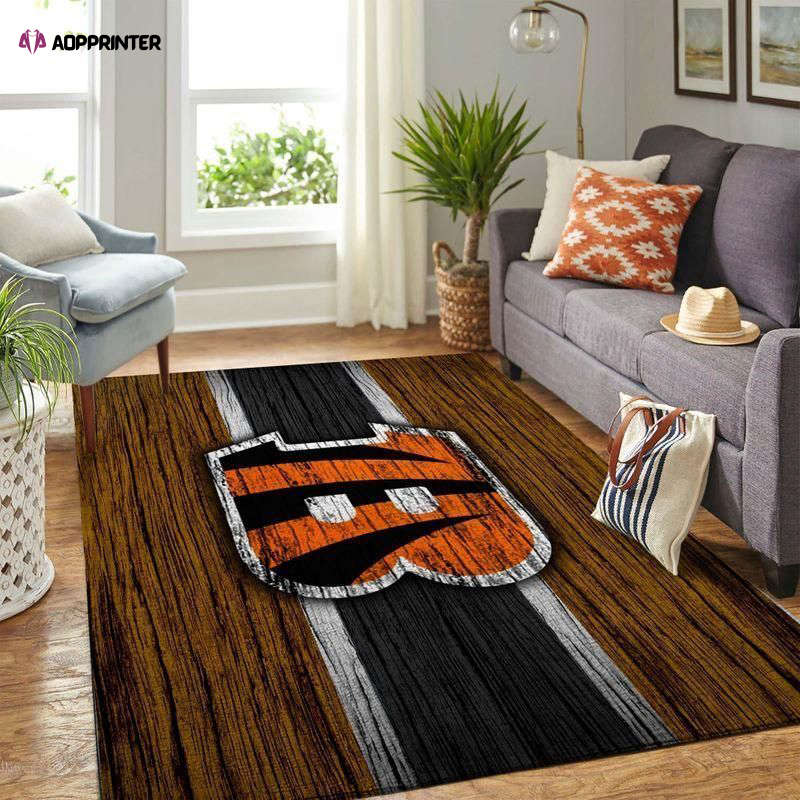 cincinnati bengals rug living room floor decor fan gifts 62