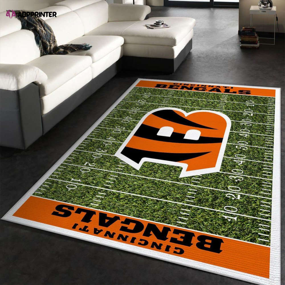 cincinnati bengals rug living room floor decor fan gifts 80