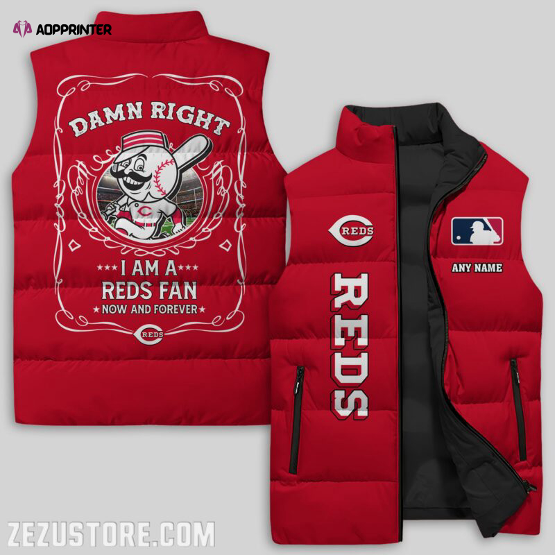 cincinnati reds mlb sleeveless puffer jacket custom for fans gifts 3