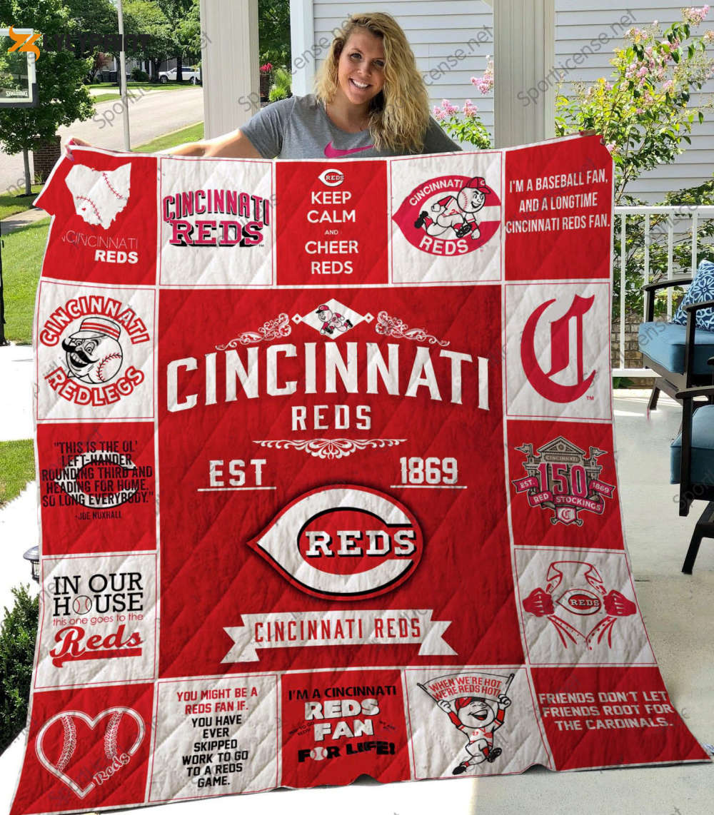 cincinnati reds quilt blanket 1