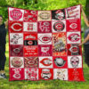 cincinnati reds quilt blanket for fans home decor gift 2a