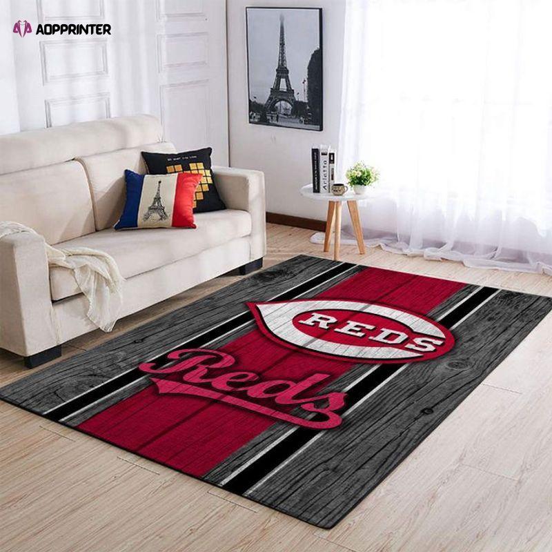 cincinnati reds rug living room floor decor fan gifts 12