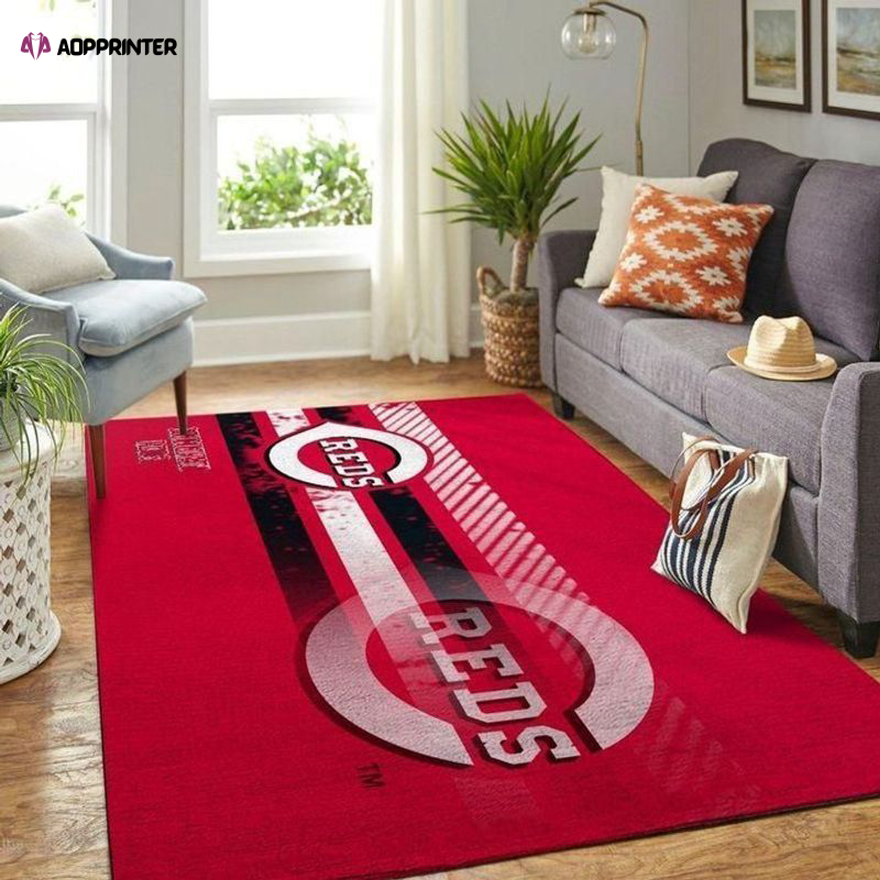 cincinnati reds rug living room floor decor fan gifts 15