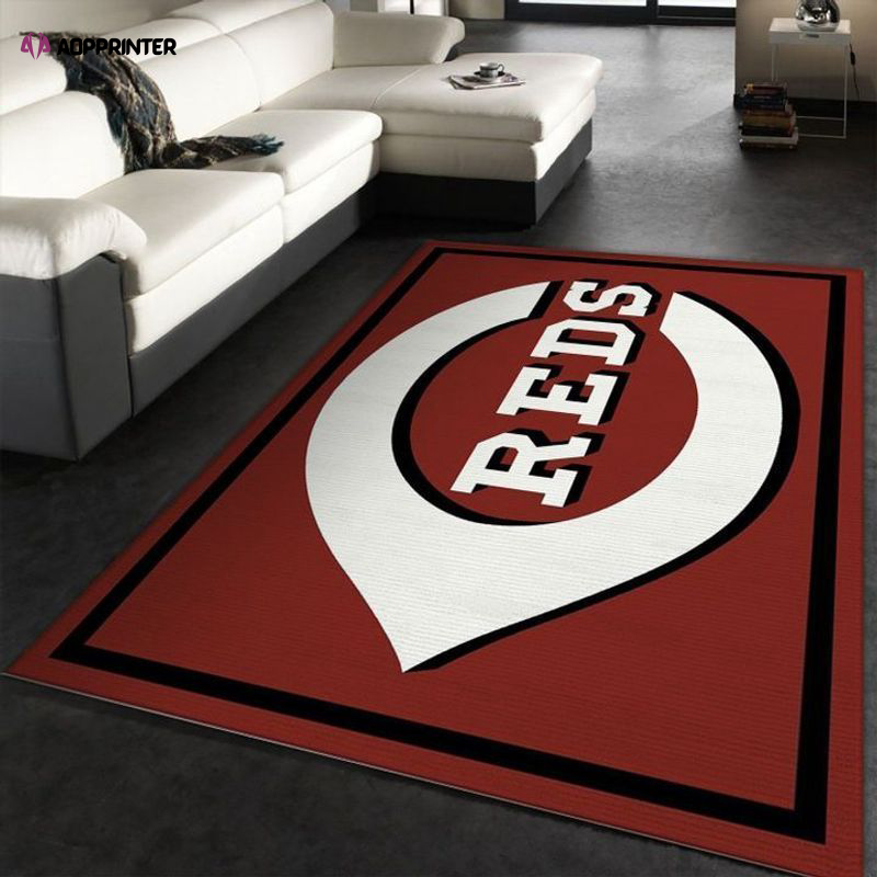 cincinnati reds rug living room floor decor fan gifts 30