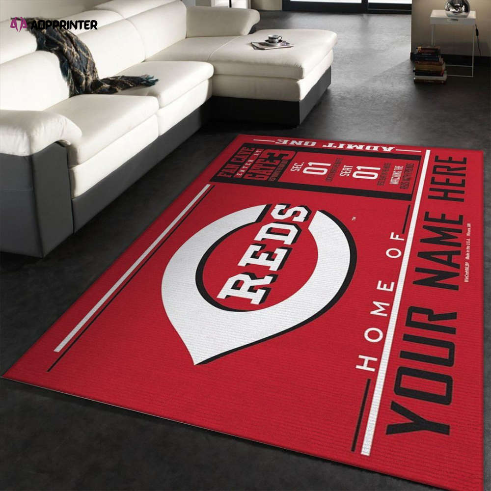 cincinnati reds rug living room floor decor fan gifts 36