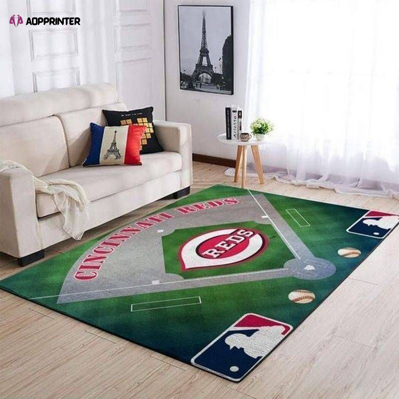 cincinnati reds rug living room floor decor fan gifts 9