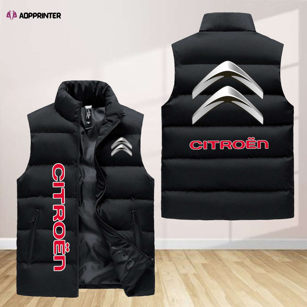 citroen sleeveless puffer jacket custom for fans gifts