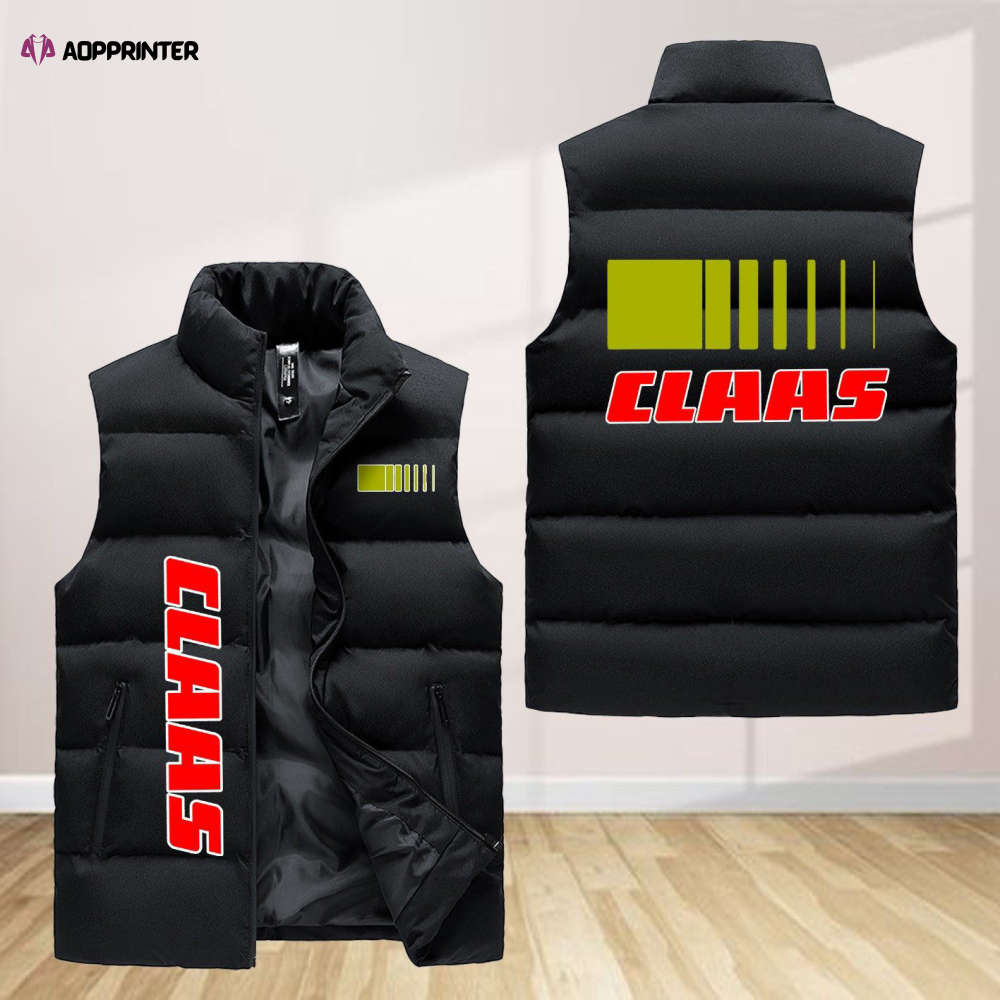 claas sleeveless puffer jacket custom for fans gifts