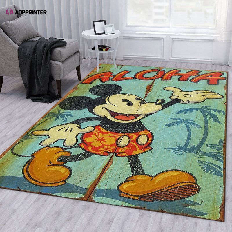 classic mickey disney rug living room floor decor fan gifts