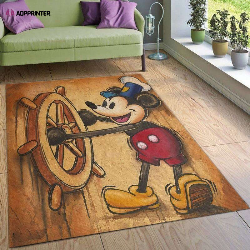 classic mickey rug living room floor decor fan gifts