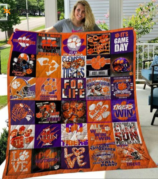 clemson tigers 1 quilt blanket for fans home decor gift 1 3