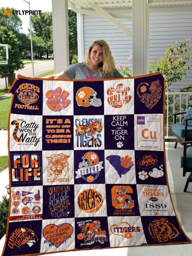 clemson tigers 1 quilt blanket for fans home decor gift