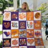 clemson tigers 4 quilt blanket for fans home decor gift