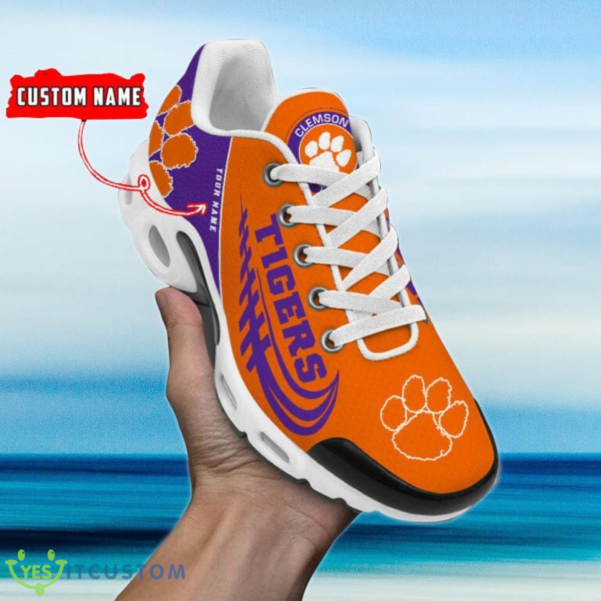 clemson tigers custom name air cushion sports shoes