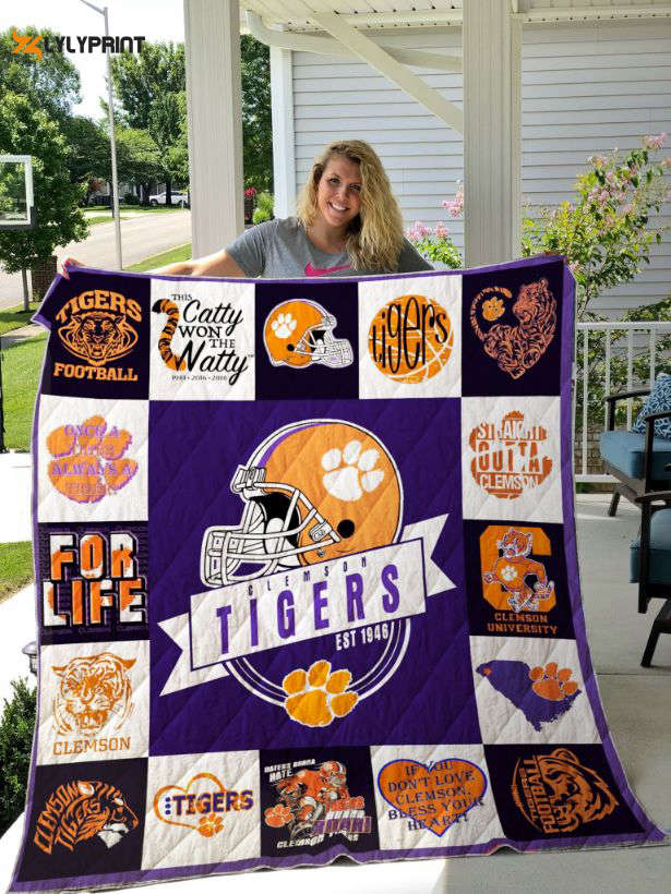 clemson tigers quilt blanket 2a