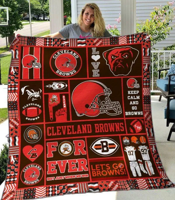 cleveland browns premium quilt bg44 ww68g