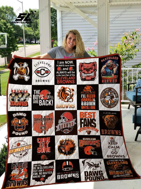 cleveland browns quilt blanket ha2510 fan made 0