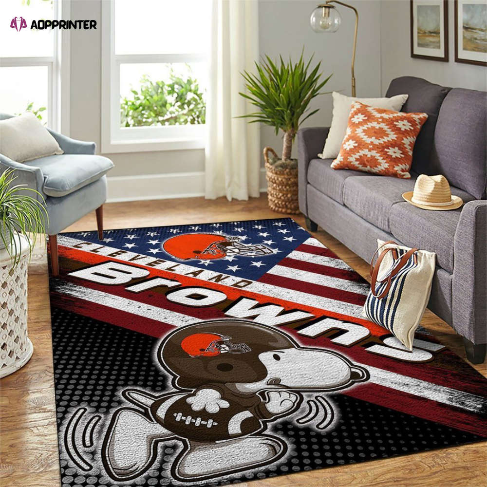 cleveland browns rug living room floor decor fan gifts 116