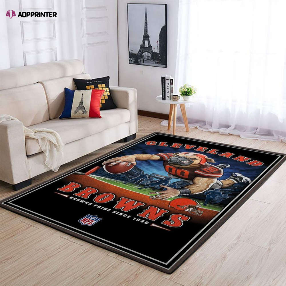 cleveland browns rug living room floor decor fan gifts 21