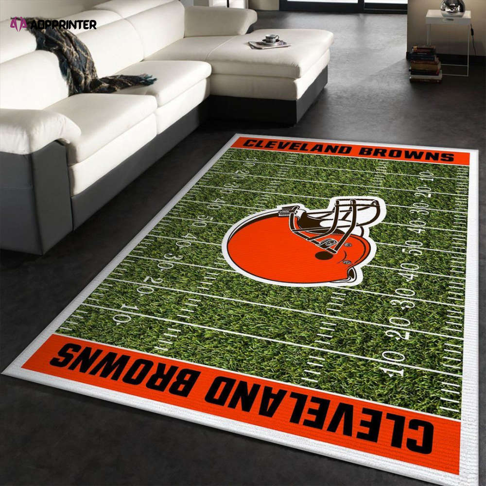 cleveland browns rug living room floor decor fan gifts 24