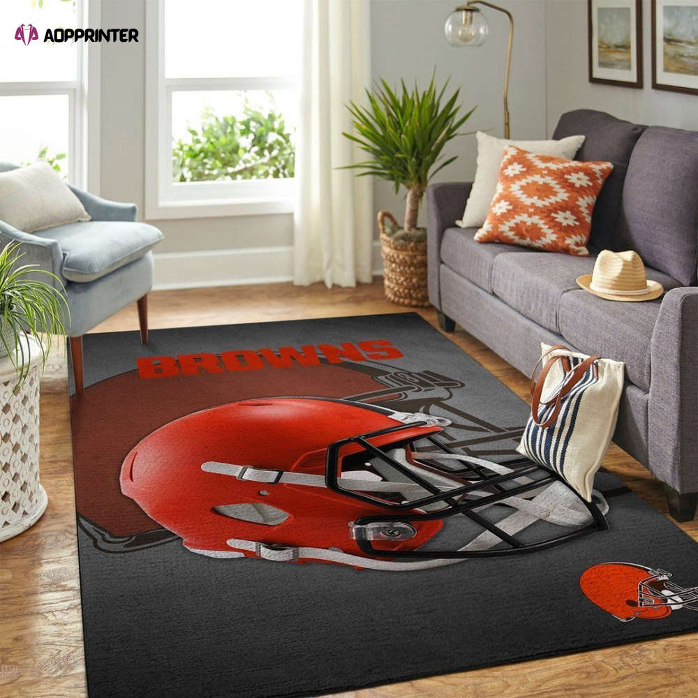 cleveland browns rug living room floor decor fan gifts 26