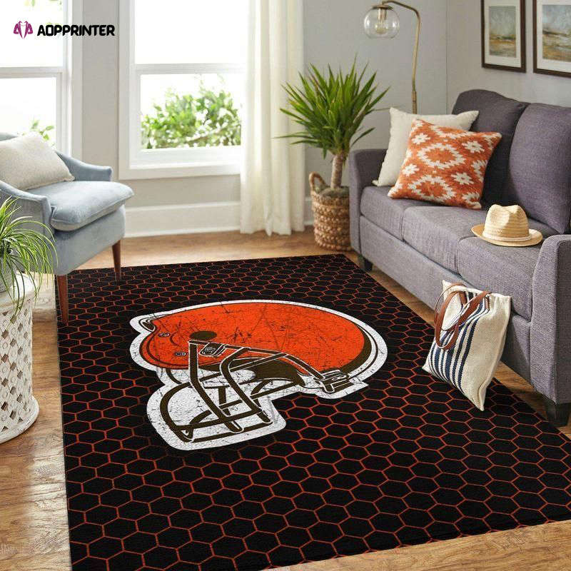 cleveland browns rug living room floor decor fan gifts 42