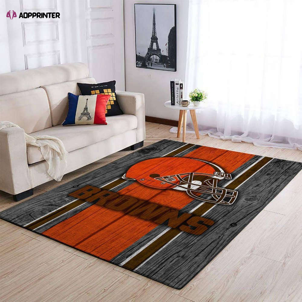 cleveland browns rug living room floor decor fan gifts 46