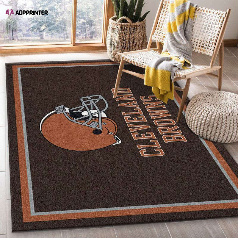 cleveland browns rug living room floor decor fan gifts 82