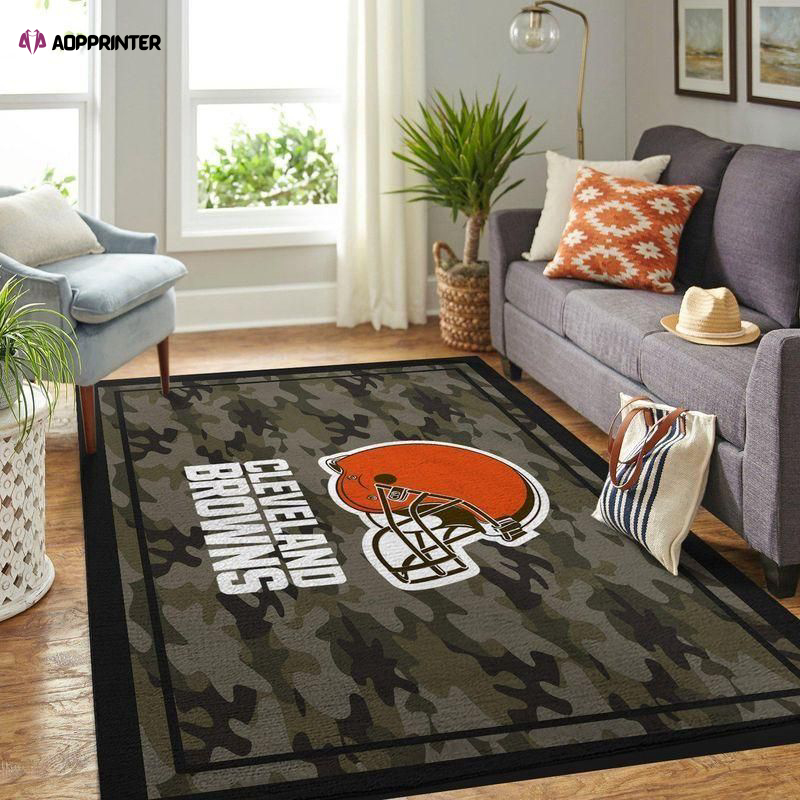 cleveland browns rug living room floor decor fan gifts 97